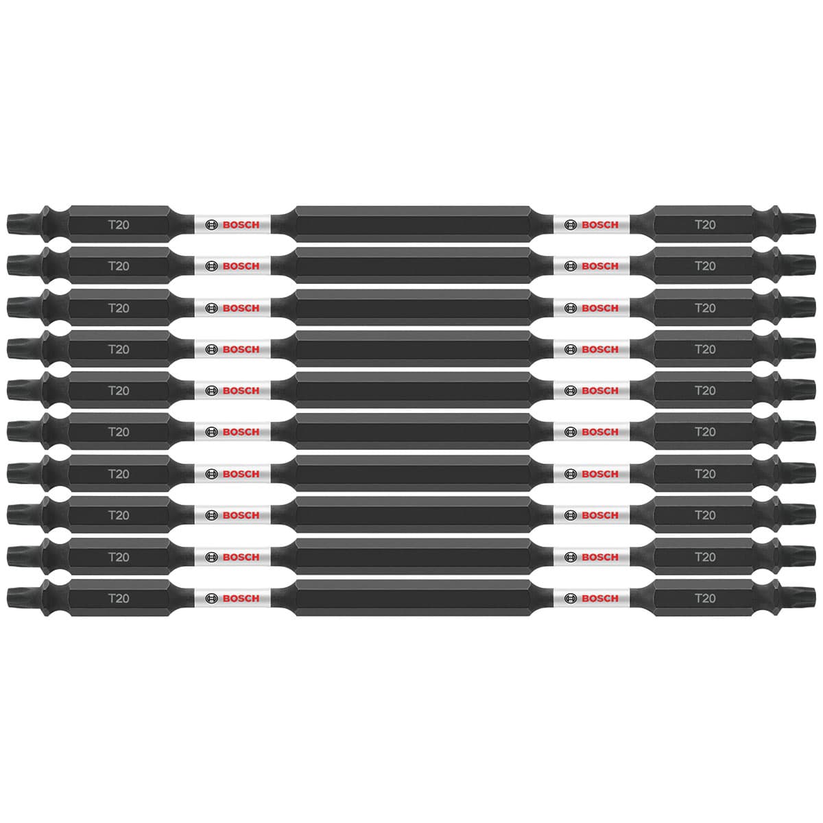Bosch ITDET206B 10-Pc Impact Tough 6" Torx #20 Double-Ended Bits