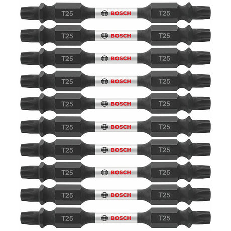 Bosch ITDET2525B 2.5" T25 Double-Ended Torx Impact Driver Bits (10 Pack)