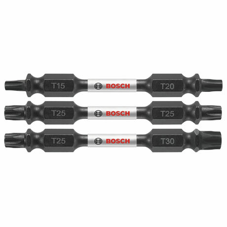 Bosch ITDETV2503 2.5" Torx Double-Ended Impact Tough Screwdriver Bit Set (3 Pack)