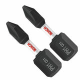 Bosch ITDPH1102 1" Impact Phillips No 1 Insert Bits with Magnetic Tip (2 Pack)