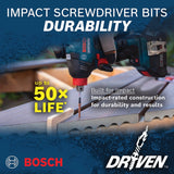 Bosch ITDPH2102 1" Driven Impact Phillips No 2 Insert Bits with Magnetic Tip (2 Pack) - 5