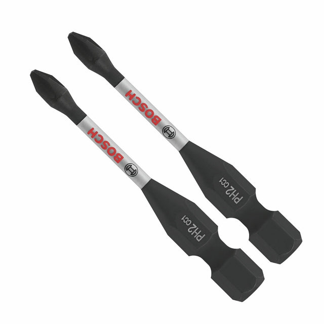 Bosch ITDPH2202 Driven 2" Impact Phillips No 2 Power Bits (2 Pack)
