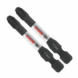Bosch ITDPH3202 2" Driven Impact Phillips P3 Power Bits with Magnetic Tip (2 Pack)