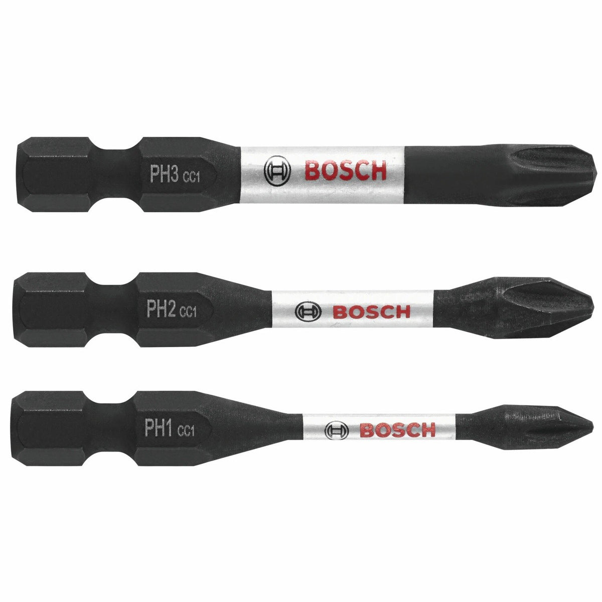 Bosch ITDPHV203 2" Driven Impact Phillips Power Bit Set (3 Pack)