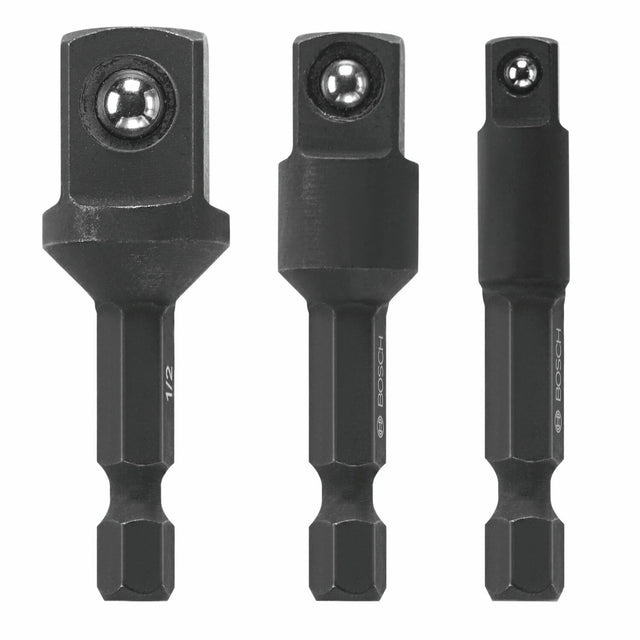 Bosch ITDSAV203 1/4" Hex Impact Socket Adapter Set for Impact Drivers (3 Pack)