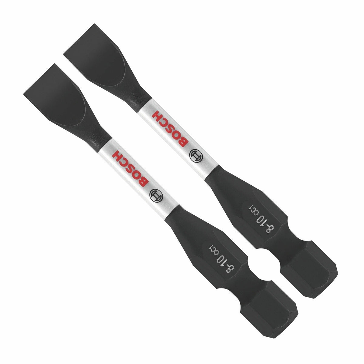 Bosch ITDSL810202 2" Driven Impact Slotted 8-10 Power Bits for Impact Drivers (2 Pack)