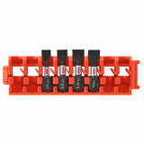 Bosch ITDSLV104C 1" Driven Impact Slotted Insert Bit Set with Clip for Custom Case System (4 Pack)