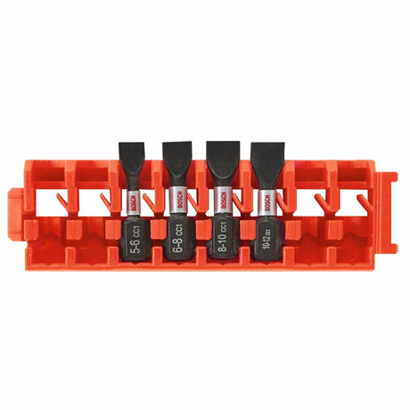 Bosch ITDSLV104C 1" Driven Impact Slotted Insert Bit Set with Clip for Custom Case System (4 Pack)