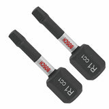 Bosch ITDSQ1102 1" Impact Square R1 Insert Bits with 1/4" Hex Shank (2 Pack)