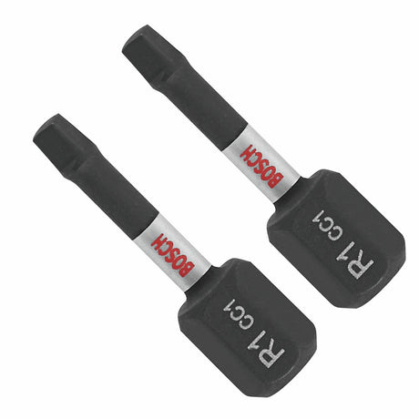 Bosch ITDSQ1102 1" Impact Square R1 Insert Bits with 1/4" Hex Shank (2 Pack)