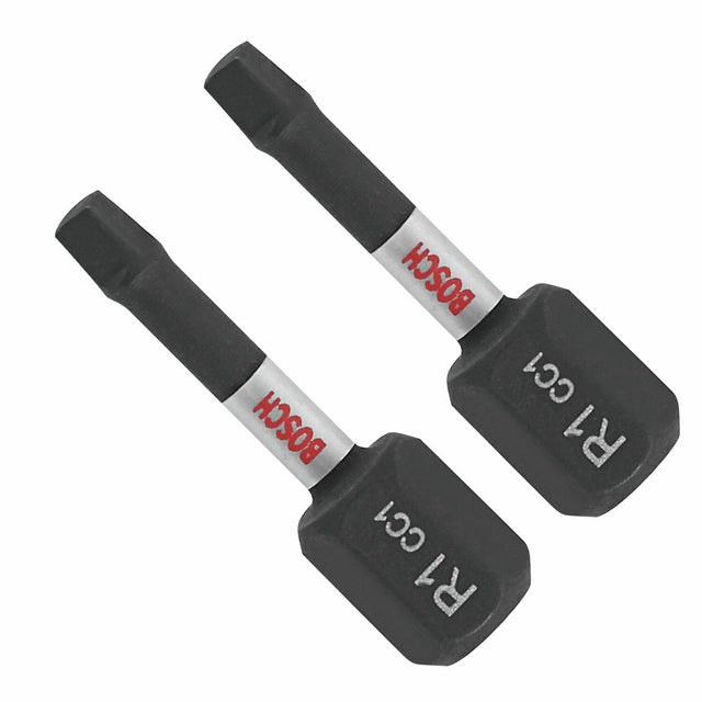 Bosch ITDSQ1102 1" Impact Square R1 Insert Bits with 1/4" Hex Shank (2 Pack)