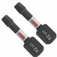 Bosch ITDSQ2102 1" Driven Impact Square 2 Insert Bits for Impact Drivers (2 Pack)