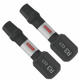 Bosch ITDSQ3102 1" Impact Square 3 Insert Bits with Magnetic Tips (2 Pack)