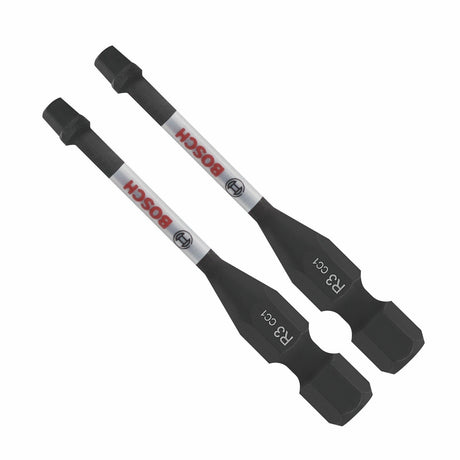 Bosch ITDSQ3202 2" Driven Impact Square 3 Insert Bits for Impact Drivers (2 Pack)