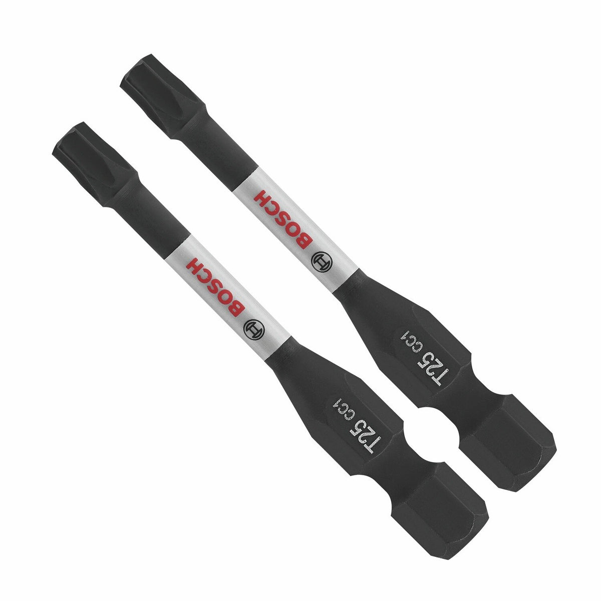 Bosch ITDT25202 2 in. T25 Impact Torx Power Bits with Magnetic Tips (2 Pack)