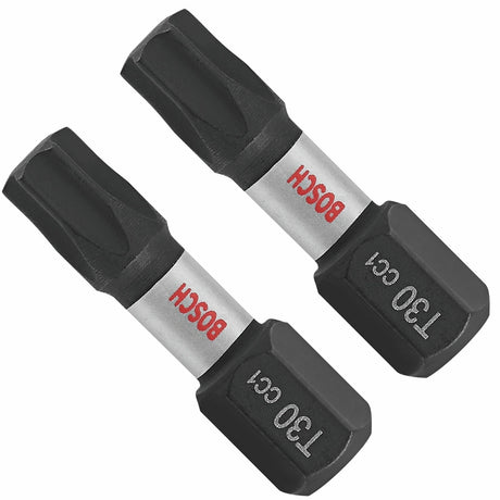 Bosch ITDT30102 1" Impact Torx T30 Insert Bits for Impact Drivers (2 Pack)
