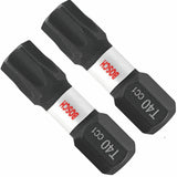 Bosch ITDT40102 Driven 1" Impact Torx T40 Insert Bits with 1/4" Hex Shank (2 Pack)