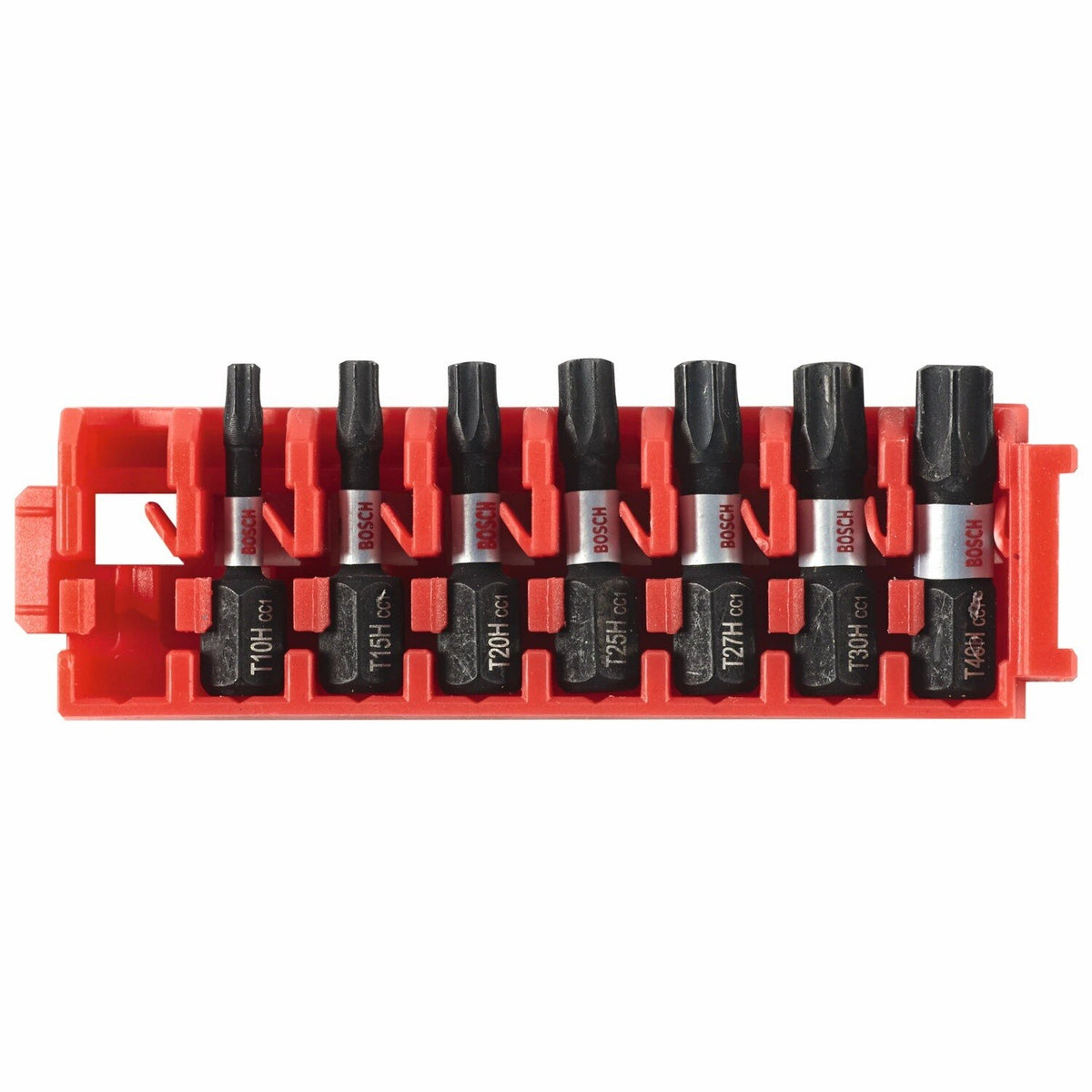 Bosch ITDTHV107C 1" Driven Impact Torx Security Bit Set with Clip for Custom Case System (7 Pack)