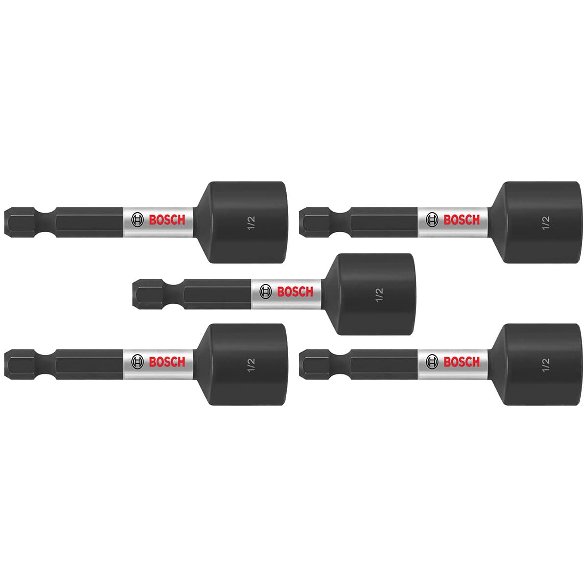 Bosch ITNS122B 5-Pc Impact Tough 2-9/16" x 1/2" Nutsetters