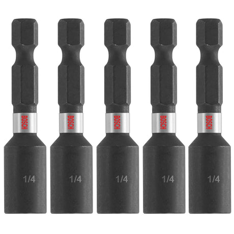 Bosch ITNS14B 5-Pc Impact Tough 1/4" x 1-7/8" Nutsetters