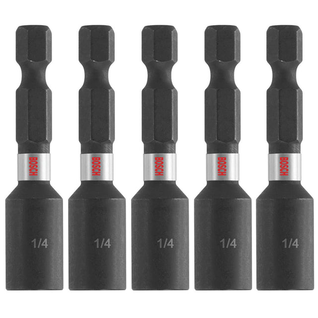 Bosch ITNS14B 5-Pc Impact Tough 1/4" x 1-7/8" Nutsetters