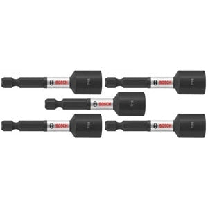 Bosch ITNS7162B 7/16" x 2-9/16" Impact Tough Nutsetters for Impact Drivers (5 Pack)