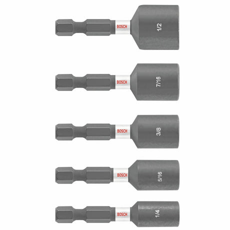 Bosch ITNSV105 1-7/8" Impact Tough Magnetic Nutsetter Set (5 Pack)