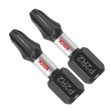 Bosch ITP2R2102 2 pc. Impact Tough 1 In. Phillips/Square #2 Insert Bits