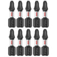 Bosch ITP2R21B 10-Pc Impact Tough 1" Phillips/Square #2 Insert Bits