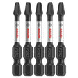 Bosch ITP2R2205 5 pc. Impact Tough 2 In. Phillips/Square #2 Power Bits