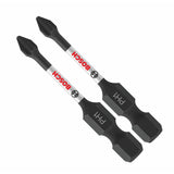 Bosch ITPH1202 2" Impact Tough Phillips No. 1 Power Bits (2 Pack)