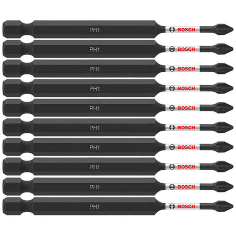 Bosch ITPH135B 10-Pc Impact Tough 3.5" Phillips #1 Power Bits