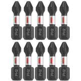 Bosch ITPH21B 10-Pc Impact Tough 1" Phillips #2 Insert Bits