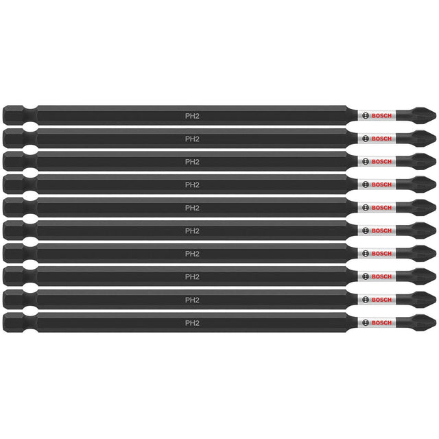 Bosch ITPH26B 10-Pc Impact Tough 6" Phillips #2 Power Bits