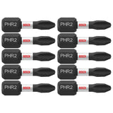 Bosch ITPH2R1B 10-Pc Impact Tough 1" Phillips #2R Reduced Insert Bits