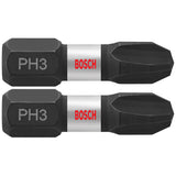 Bosch ITPH3102 2 pc. Impact Tough 1 In. Phillips #3 Insert Bits