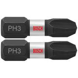 Bosch ITPH3102 2 pc. Impact Tough 1 In. Phillips #3 Insert Bits