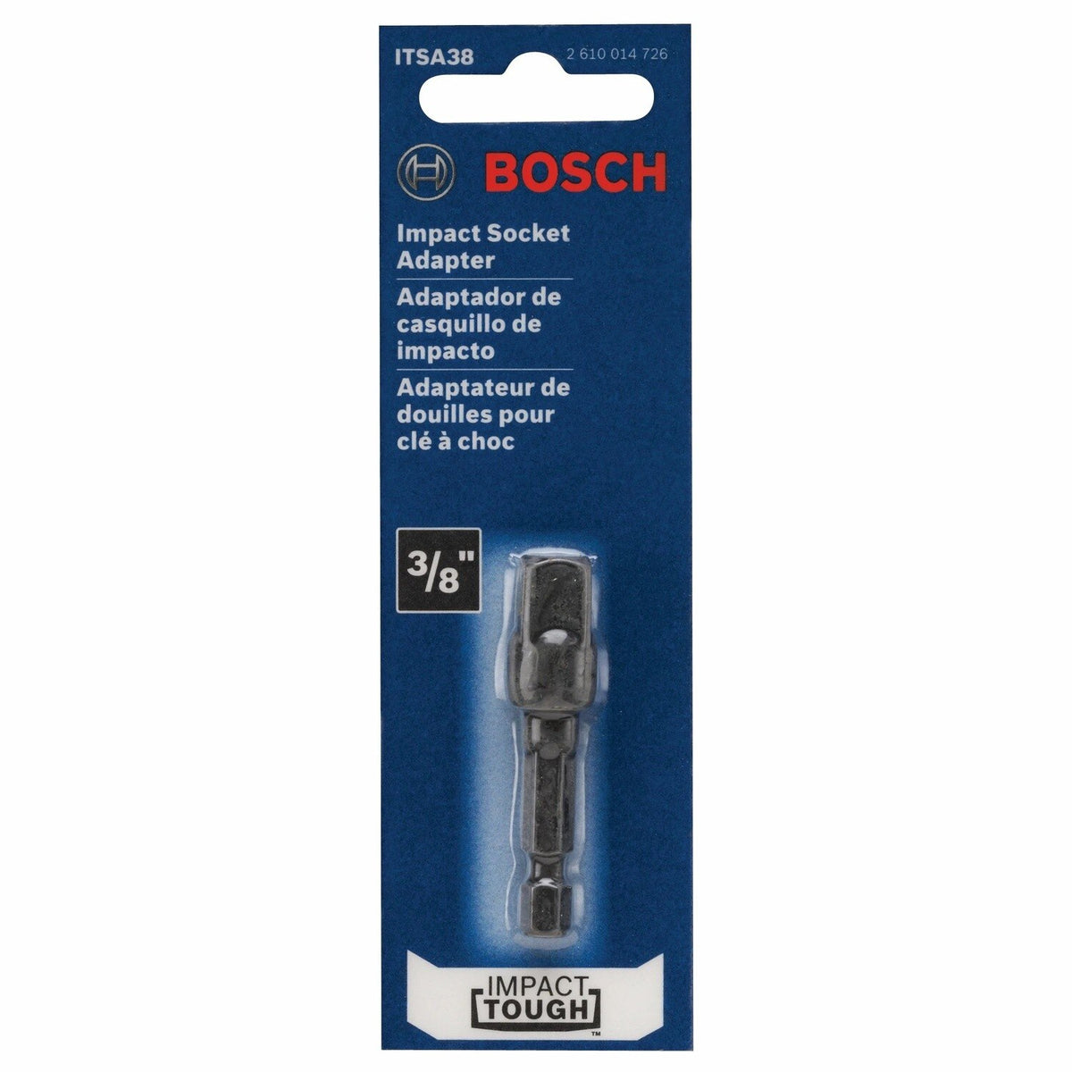 Bosch ITSA38 3/8" Impact Tough Socket Adapter with 1/4" Hex Shank 2" Length - 3