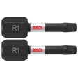 Bosch ITSQ1102 Impact Tough 1" Square 1 Screwdriver Insert Bits for Impact Drivers (2 Pack)