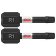 Bosch ITSQ1102 Impact Tough 1" Square 1 Screwdriver Insert Bits for Impact Drivers (2 Pack)