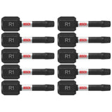 Bosch ITSQ11B 10 pc. Impact Tough 1 In. Square #1 Insert Bits (Bulk Pack)