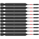 Bosch ITSQ135B 10-Pc Impact Tough 3.5" Square #1 Power Bits (Bulk Pack)