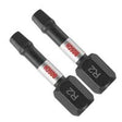 Bosch ITSQ2102 1" Square 2 Impact Tough Insert Bits for Impact Drivers (2 Pack)