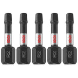 Bosch ITSQ2105 5 pc. Impact Tough 1 In. Square #2 Insert Bits