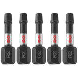 Bosch ITSQ2105 5 pc. Impact Tough 1 In. Square #2 Insert Bits