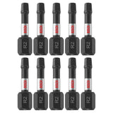 Bosch ITSQ21B 10 pc. Impact Tough 1 In. Square #2 Insert Bits (Bulk Pack)