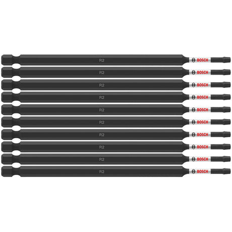 Bosch ITSQ26B 10 pc. Impact Tough 6 In. Square #2 Power Bits (Bulk Pack)