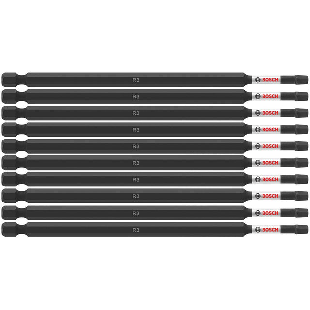 Bosch ITSQ36B 10 pc. Impact Tough 6 In. Square #3 Power Bits (Bulk Pack)