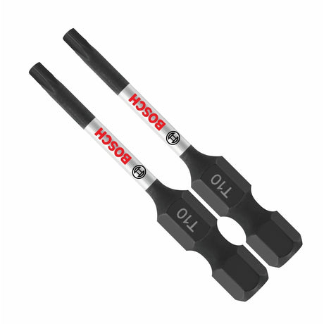 Bosch ITT10202 2" Impact Tough Torx T10 Power Bits for Impact Drivers (2 Pack)