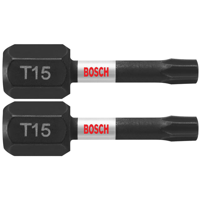 Bosch ITT15102 2 pc. Impact Tough 1 In. Torx #15 Insert Bits